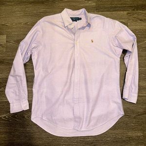 Light Purple Polo Long Sleeve Dress Shirt